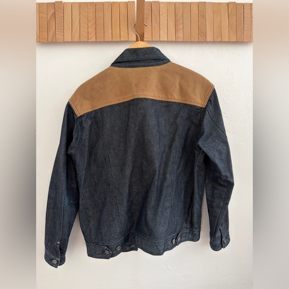 Iron & Resin Men's Denim and Waxed Canvas Jacket - Picture 5 of 8